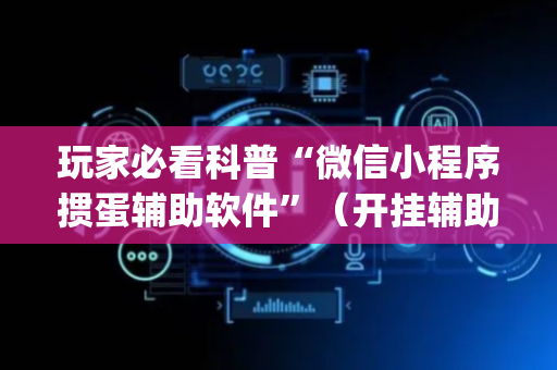 玩家必看科普“微信小程序掼蛋辅助软件”（开挂辅助器插件)