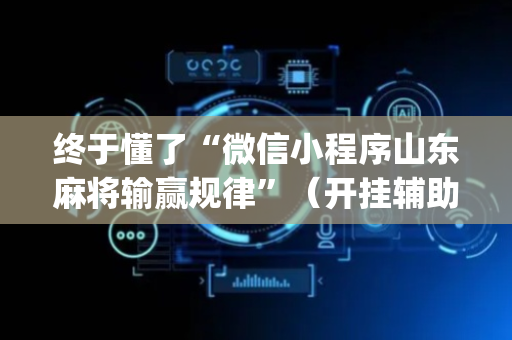 终于懂了“微信小程序山东麻将输赢规律”（开挂辅助器插件)