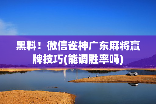 黑料！微信雀神广东麻将赢牌技巧(能调胜率吗)