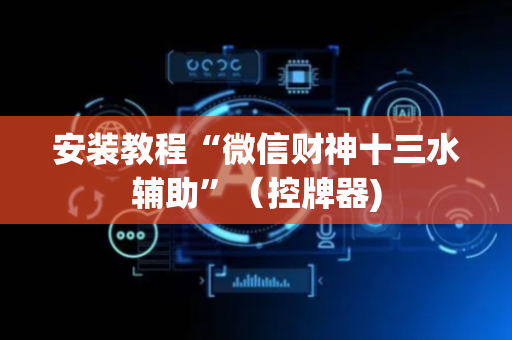 安装教程“微信财神十三水辅助”（控牌器)