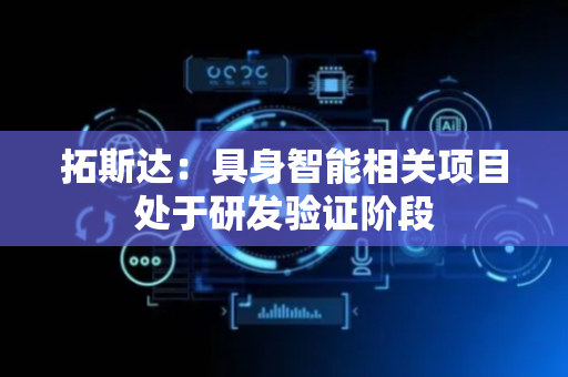 拓斯达：具身智能相关项目处于研发验证阶段