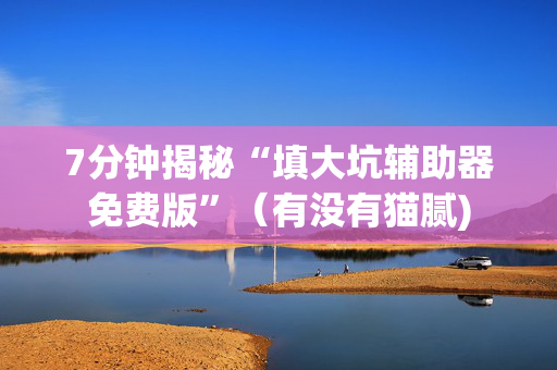 7分钟揭秘“填大坑辅助器免费版”（有没有猫腻)