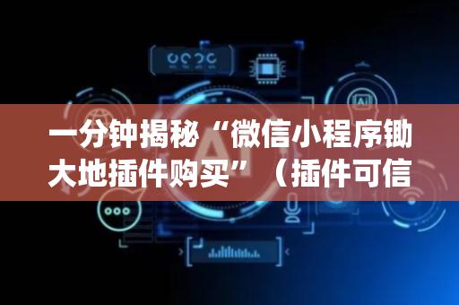 一分钟揭秘“微信小程序锄大地插件购买”（插件可信吗)