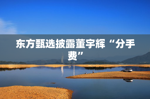 东方甄选披露董宇辉“分手费”