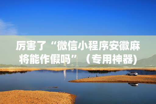 厉害了“微信小程序安徽麻将能作假吗”（专用神器)