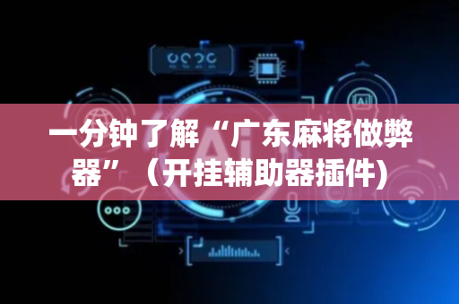 一分钟了解“广东麻将做弊器”（开挂辅助器插件)