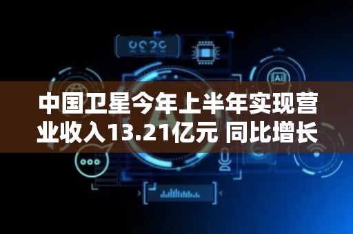 中国卫星今年上半年实现营业收入13.21亿元 同比增长28%