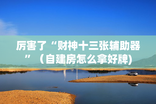 厉害了“财神十三张辅助器”（自建房怎么拿好牌)