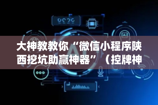 大神教教你“微信小程序陕西挖坑助赢神器”（控牌神器)