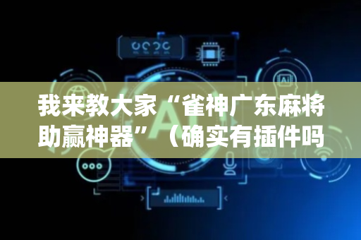 我来教大家“雀神广东麻将助赢神器”（确实有插件吗)