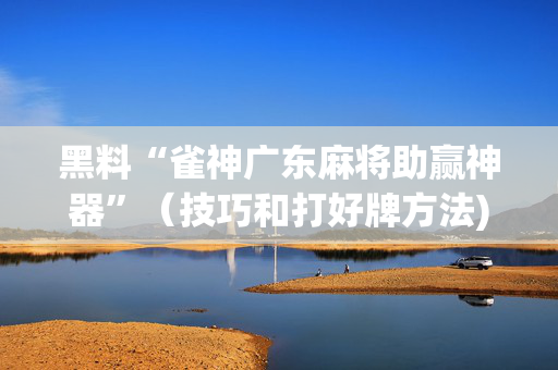 黑料“雀神广东麻将助赢神器”（技巧和打好牌方法)