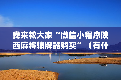我来教大家“微信小程序陕西麻将辅牌器购买”（有什么诀窍)