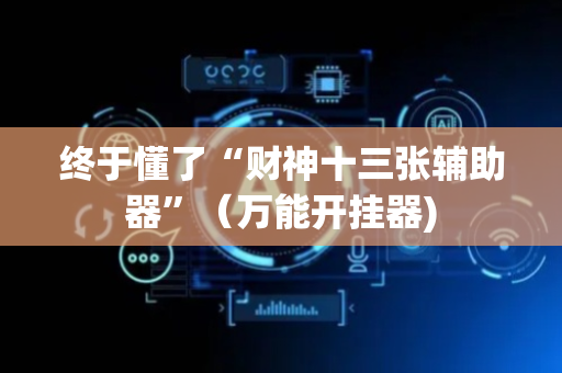 终于懂了“财神十三张辅助器”（万能开挂器)