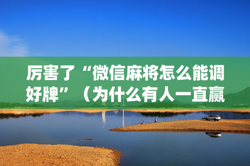 厉害了“微信麻将怎么能调好牌”（为什么有人一直赢)