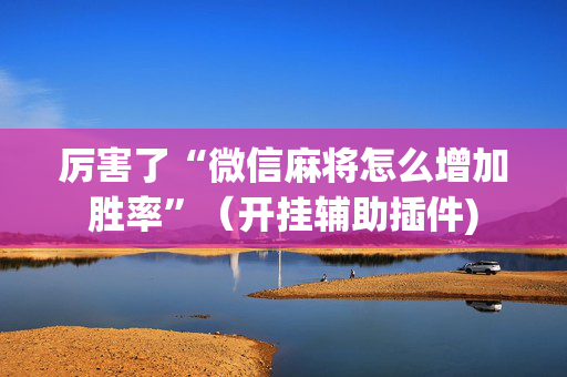 厉害了“微信麻将怎么增加胜率”（开挂辅助插件)