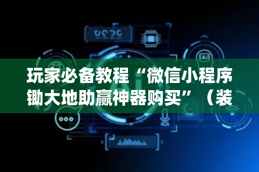 玩家必备教程“微信小程序锄大地助赢神器购买”（装挂怎么安装)