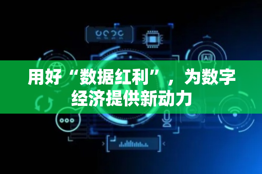 用好“数据红利”，为数字经济提供新动力