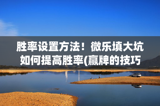 胜率设置方法！微乐填大坑如何提高胜率(赢牌的技巧)