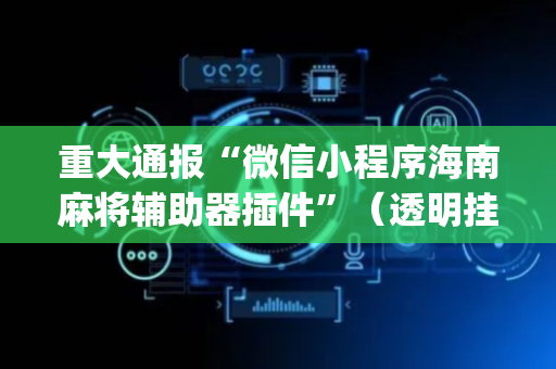 重大通报“微信小程序海南麻将辅助器插件”（透明挂辅助器)
