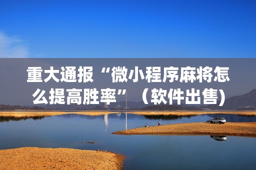重大通报“微小程序麻将怎么提高胜率”（软件出售)