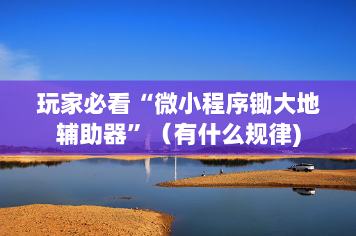 玩家必看“微小程序锄大地辅助器”（有什么规律)