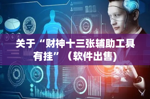 关于“财神十三张辅助工具有挂”（软件出售)