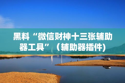 黑料“微信财神十三张辅助器工具”（辅助器插件)