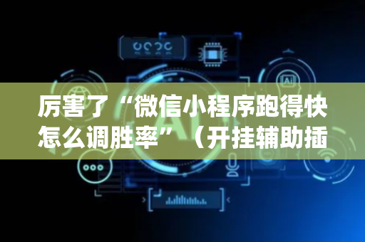 厉害了“微信小程序跑得快怎么调胜率”（开挂辅助插件)