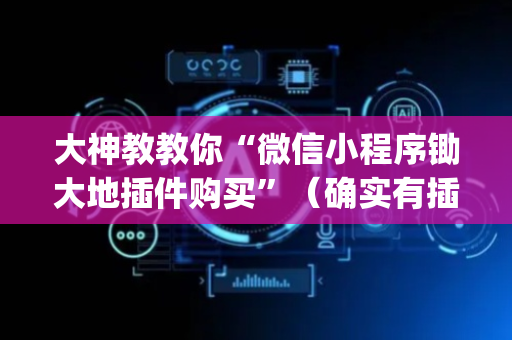 大神教教你“微信小程序锄大地插件购买”（确实有插件吗)