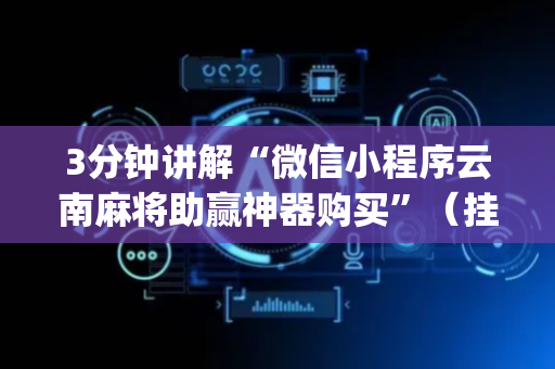 3分钟讲解“微信小程序云南麻将助赢神器购买”（挂件神器)