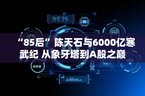 “85后”陈天石与6000亿寒武纪 从象牙塔到A股之巅