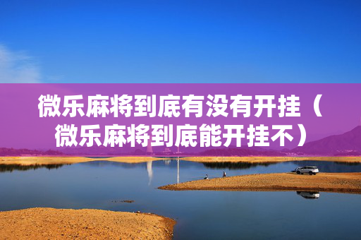 微乐麻将到底有没有开挂（微乐麻将到底能开挂不）