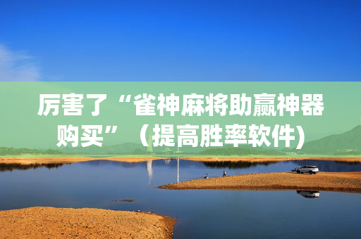 厉害了“雀神麻将助赢神器购买”（提高胜率软件)