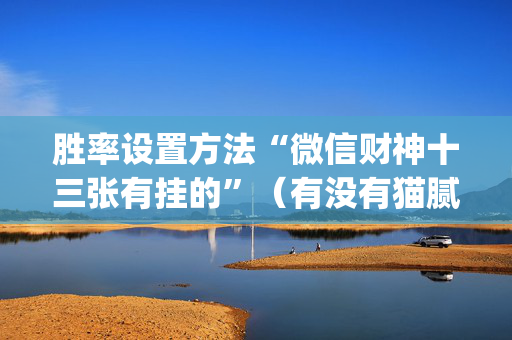 胜率设置方法“微信财神十三张有挂的”（有没有猫腻)