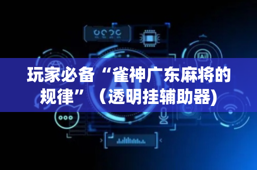 玩家必备“雀神广东麻将的规律”（透明挂辅助器)