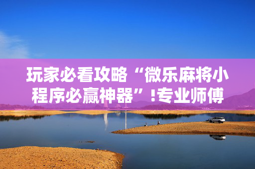 玩家必看攻略“微乐麻将小程序必赢神器”!专业师傅带你一起了解（详细教程）-抖音