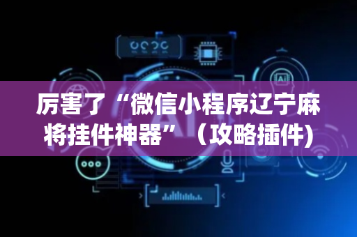 厉害了“微信小程序辽宁麻将挂件神器”（攻略插件)