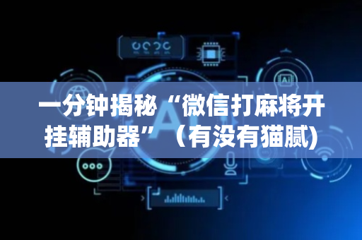 一分钟揭秘“微信打麻将开挂辅助器”（有没有猫腻)