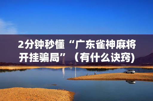2分钟秒懂“广东雀神麻将开挂骗局”（有什么诀窍)