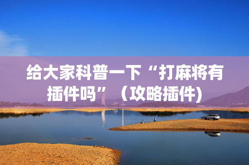 给大家科普一下“打麻将有插件吗”（攻略插件)