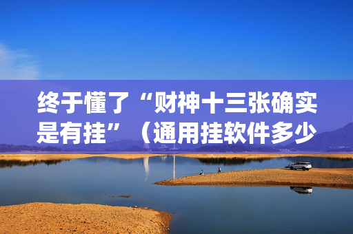 终于懂了“财神十三张确实是有挂”（通用挂软件多少钱)