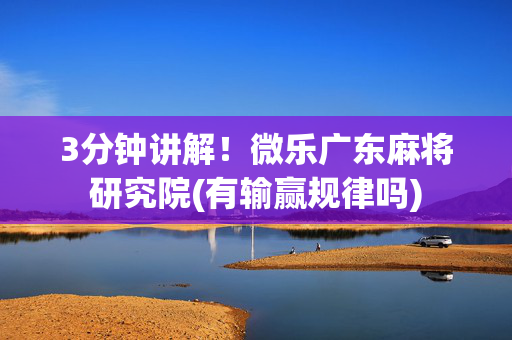 3分钟讲解！微乐广东麻将研究院(有输赢规律吗)