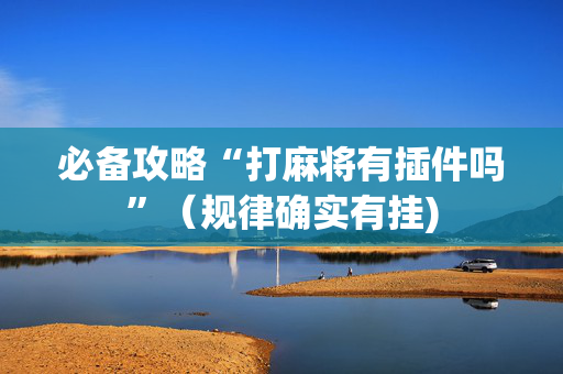必备攻略“打麻将有插件吗”（规律确实有挂)