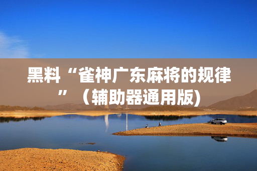 黑料“雀神广东麻将的规律”（辅助器通用版)