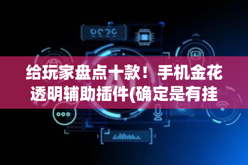 给玩家盘点十款！手机金花透明辅助插件(确定是有挂)