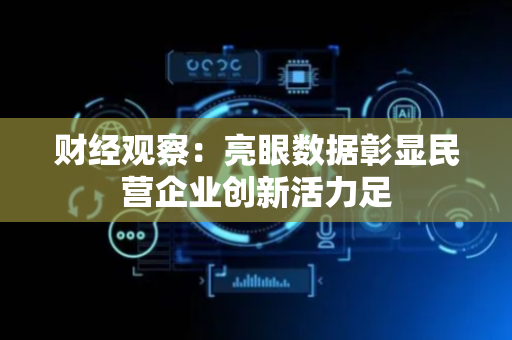 财经观察：亮眼数据彰显民营企业创新活力足