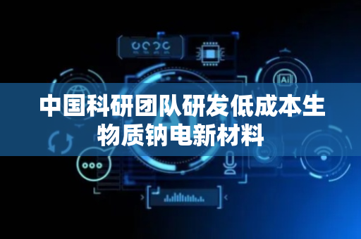中国科研团队研发低成本生物质钠电新材料