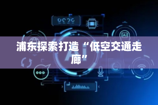 浦东探索打造“低空交通走廊”