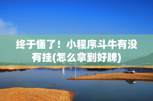 终于懂了！小程序斗牛有没有挂(怎么拿到好牌)
