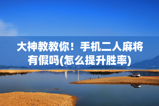 大神教教你！手机二人麻将有假吗(怎么提升胜率)